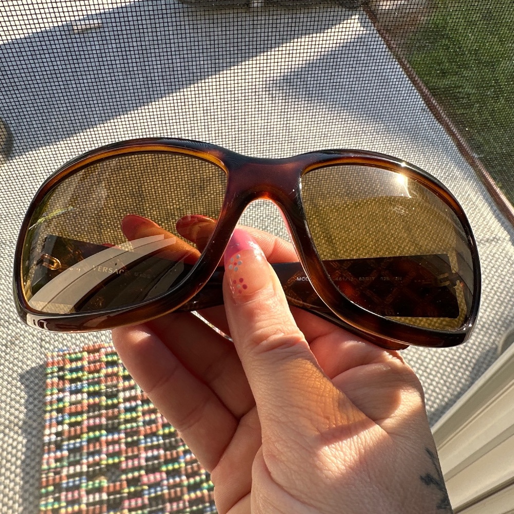 Versace Sunglasses Brown/Gold with Case